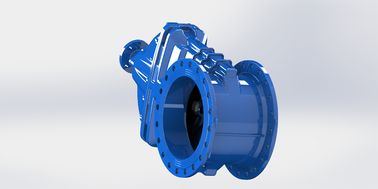Valvola di porta d'acqua a chiusura morbida con flange industriale ad alta capacità di flusso