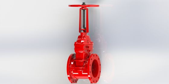 Valvola a saracinesca UL FM con guarnizione EPDM e rivestimento epossidico fuso per sistemi antincendio nelle misure da 2" a 12"