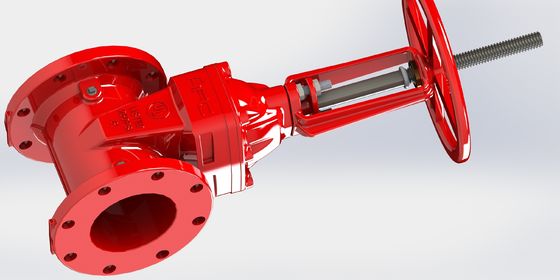 Valvola a saracinesca UL FM con guarnizione EPDM e rivestimento epossidico fuso per sistemi antincendio nelle misure da 2" a 12"