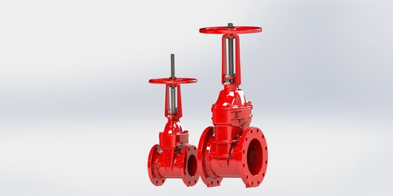 Valvola di ingresso UL FM con connessione a flange/a scanalatura e rivestimento epoxi a fusione per sistemi di condotte sigillate EPDM