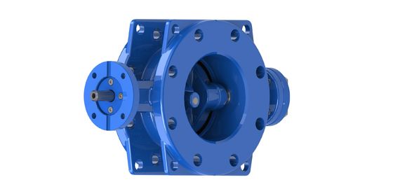 Valvola a farfalla a doppia eccentricità con azionamento a vite senza fine, disco in acciaio inossidabile e sede in EPDM per il controllo dell'acqua industriale