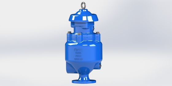 Valvola di rilascio dell'aria di scarico di ferro duttile con connessione flange/filo per sistemi di scarico DN50-DN200