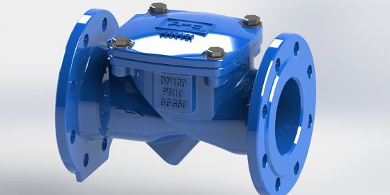 Valvola di controllo oscillante flessibile certificata ISO con sigillo EPDM e pressione nominale PN10 per sistemi di tubazioni