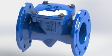 Valvola di ritegno a battente flessibile certificata ISO per acqua con corpo in ghisa duttile, intervallo di temperatura 0-80°C