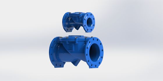 Valvola di ritegno a battente con rating di pressione PN16, corpo in ghisa duttile e guarnizione in EPDM per applicazioni idriche