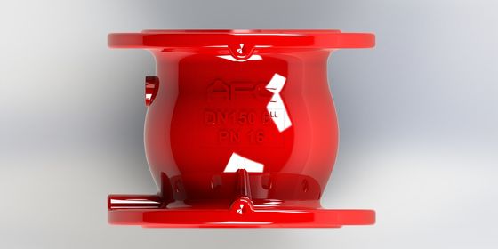 Valvola di controllo di ferro duttile non slam con collegamento rapido di chiusura e flange per un controllo efficiente del flusso