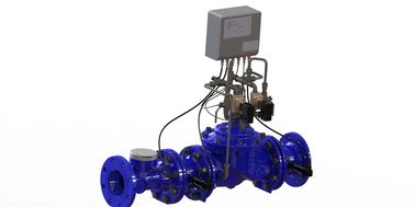 Valvola di gestione della pressione dell'acqua con rivestimento PN10 FBE con regolatore 24 VDC
