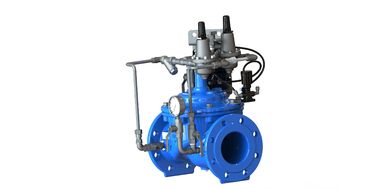 Valvola di controllo dell'acqua blu RAL 5005 NSF61 con parti interne SS304 e sedile EPDM