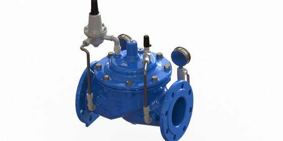 EN1092-2 Valvola di riduzione della pressione dell'acqua standard con corpo rivestito di epossidi e sedile SS304