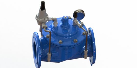 GGG50 Valvola riduttrice della pressione dell'acqua in ghisa con pilota in acciaio inossidabile 304 e rinforzo in nylon con diaframma EPDM