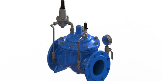 GGG50 Valvola riduttrice della pressione dell'acqua in ghisa con pilota in acciaio inossidabile 304 e rinforzo in nylon con diaframma EPDM