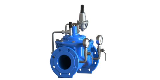 GGG50 Materiale Valvola riduttrice della pressione dell'acqua con connessione a flange e acciaio inossidabile 304 Pilot P200 per reti di distribuzione dell'acqua