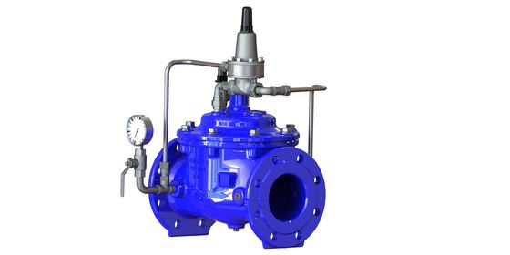 Valvola di mantenimento della pressione in ferro duttile con connessione a flange e pressione massima PN25