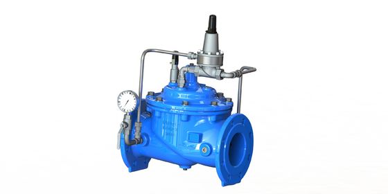 PN10 Valvola di mantenimento della pressione minima con costruzione in ferro duttile e connessione a flange