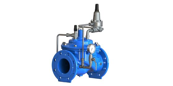 PN25 Valvola di mantenimento della pressione massima con connessione a flange e materiale di ferro duttile per tubazioni da 2 a 40 pollici