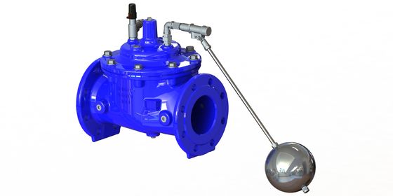 Hydraulic Actuator Float Control Valve with EN1074-5 Flange and GGG50 Material for Water Level Control