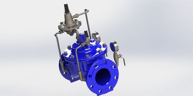 Manuale Blu Ral5005 Valvola di controllo del flusso Acciaio inossidabile per tubi di ferro duttile Modello A400
