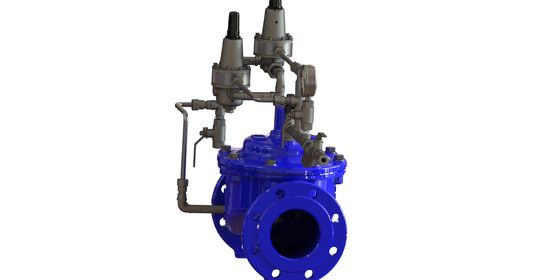 Valvola anti-surge PN25 con connessione a fine flange e rinforzo in nylon con diaframma EPDM