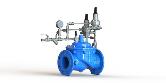 Valvola di anticipazione del picco con connessione a flangia, membrana in EPDM e attuazione manuale per sistemi idrici