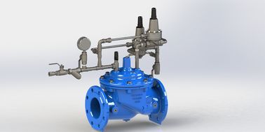 Valvola di controllo di previsione della pressione della flangia PN10-25 blu EN1074-5