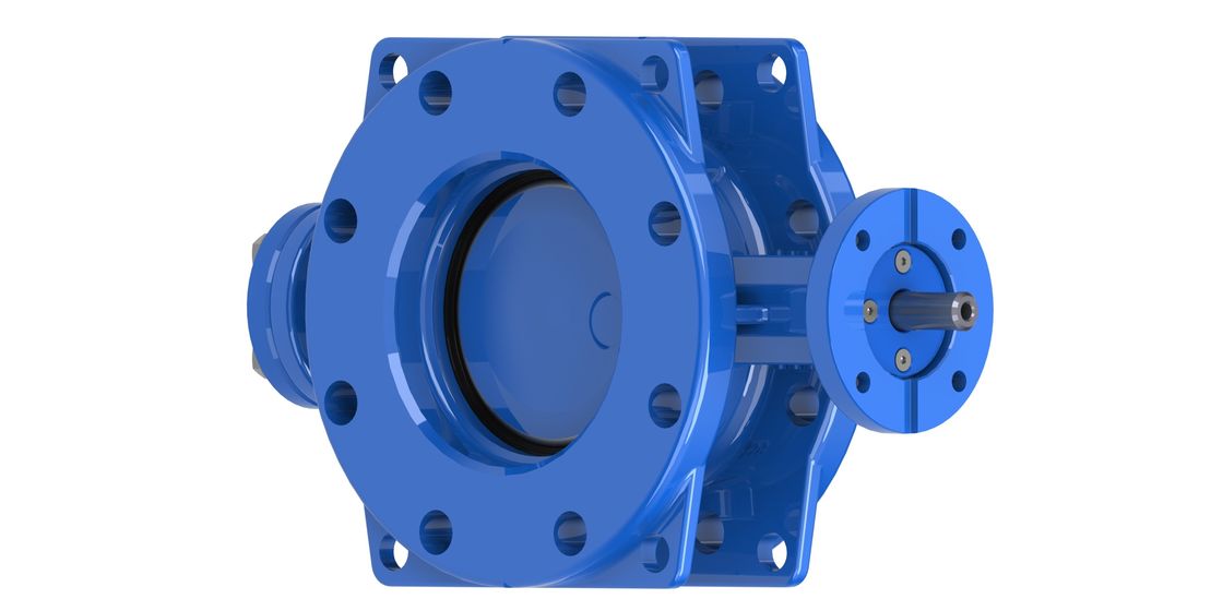 Valvola a farfalla a doppia eccentrica con collegamento a flangia per il range di temperatura da -10 a 80 °C