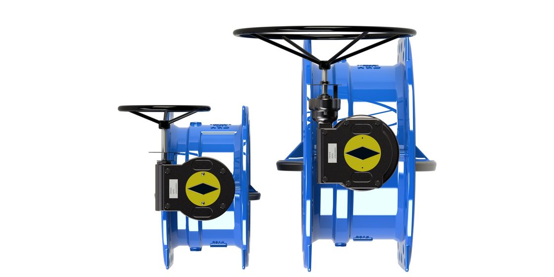 Valvola a farfalla doppia eccentrica con gamma di pressione da 0 a 2,5 MPa corpo in ferro duttile e funzionamento manuale per uso industriale