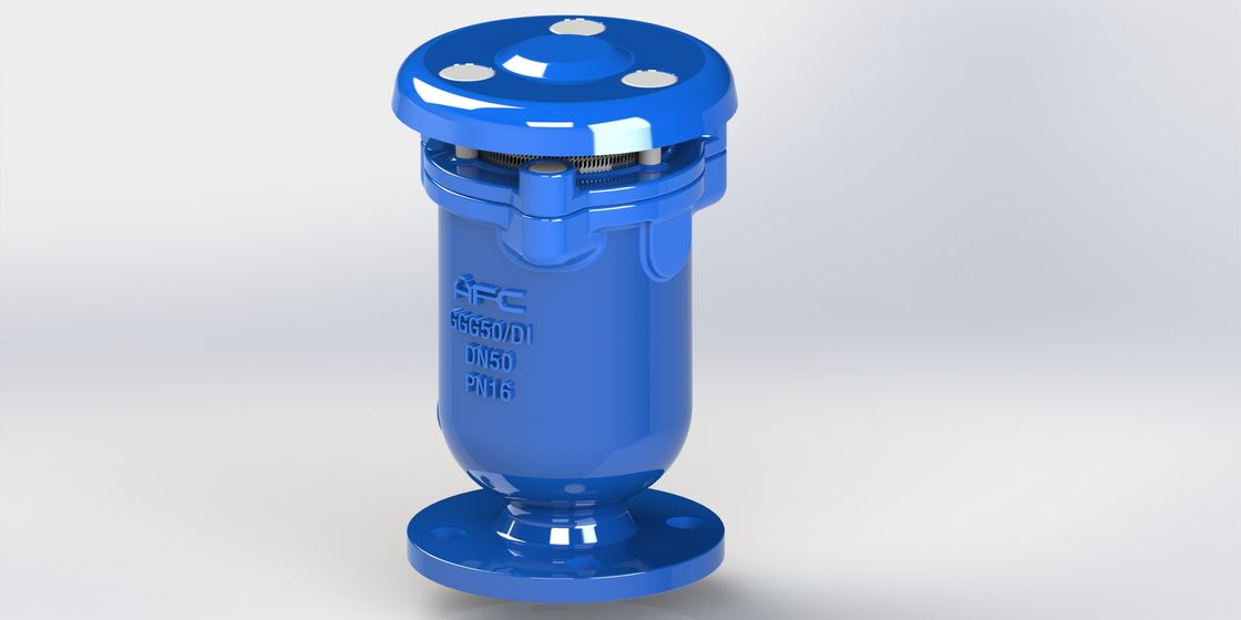 Valvola di rilascio d'aria a combinazione di ferro duttile resistente con connessione a filo e flange e galleggiante in acciaio inossidabile per il controllo del vuoto delle tubazioni