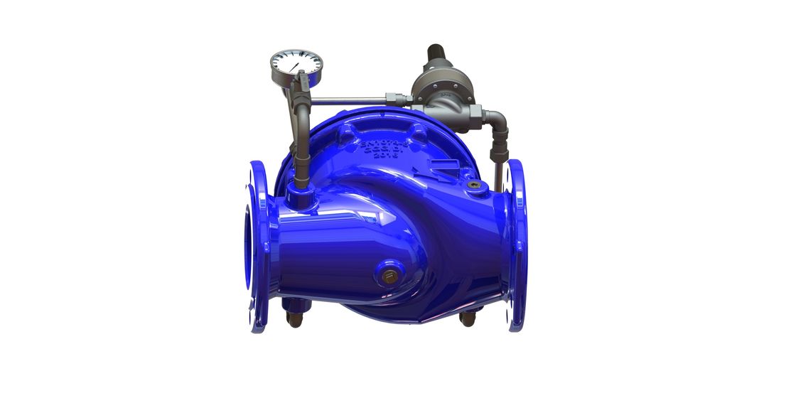Valvola di controllo acqua con sede in EPDM e parti interne in SS304 e pilota P500 per una regolazione precisa del flusso