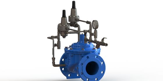 Valvola di anticipazione del picco con connessione a flangia, membrana in EPDM e attuazione manuale per sistemi idrici